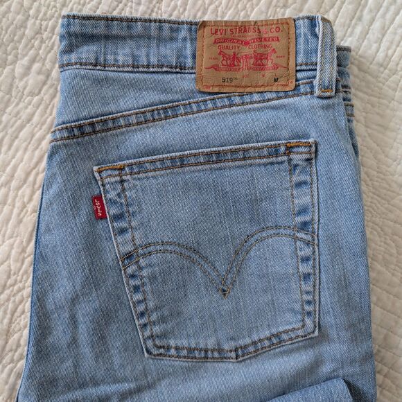 Vintage Y2K Levi's Jeans Low Rise Denim Stretch Light Wash Flare Stretch Size 11 - Picture 7 of 13